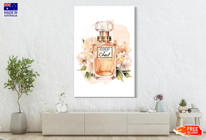 Gold Elegant Perfume Wall Art Limited Edition High Quality Print