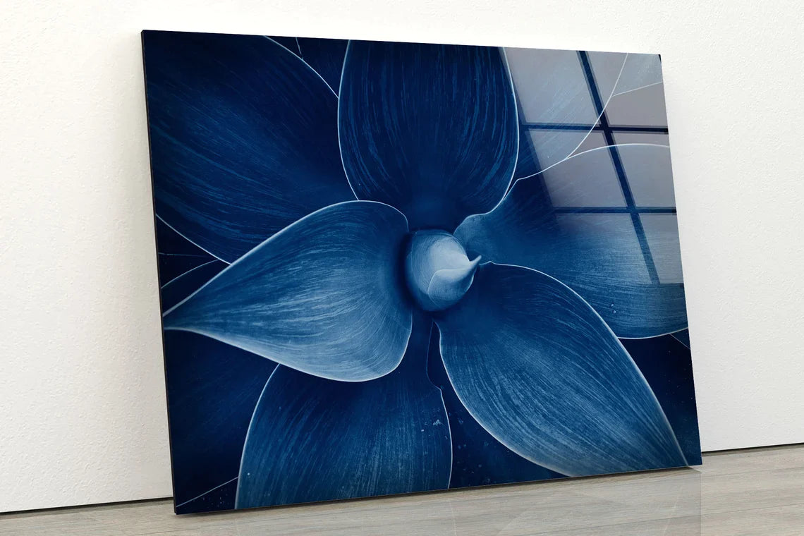 Blue Flower Closeup UV Direct Aluminum Print Australian Made Quality