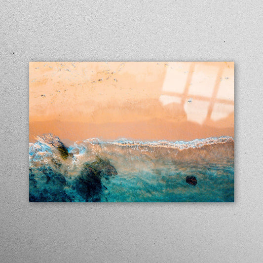 Beach Sea View Acrylic Glass Print Tempered Glass Wall Art 100% Made in Australia Ready to Hang