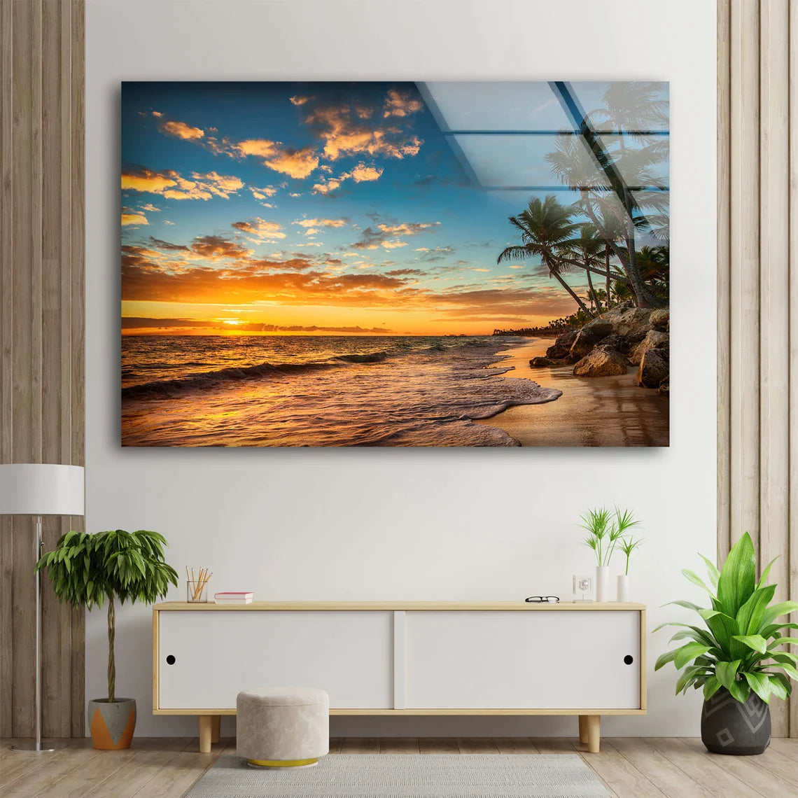 Beach Sunset Scenery UV Direct Aluminum Print Australian Made Quality