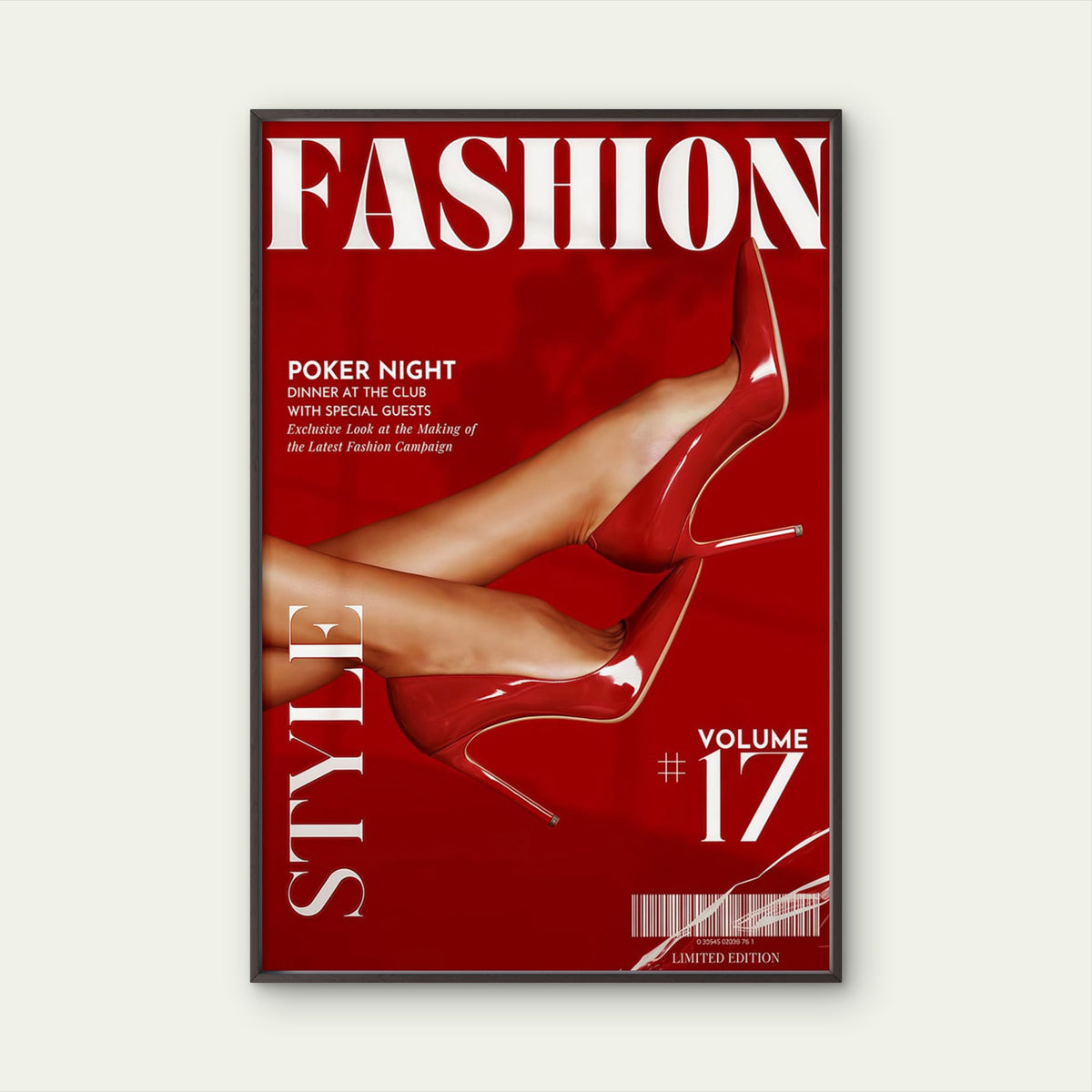 Glamorous Red High Heels Fashion Magazine Art Fashion Home Decor Premium Quality Poster Print Choose Your Sizes
