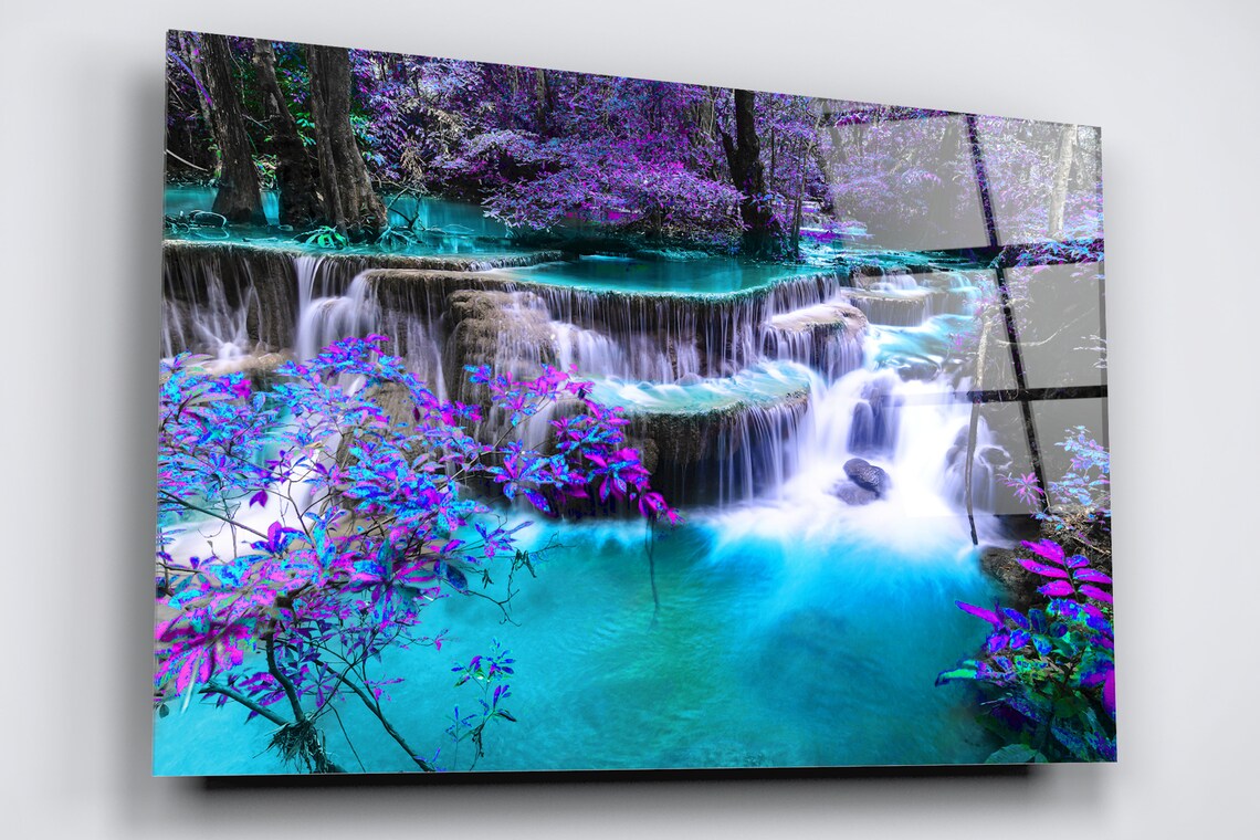 Thailand Forest Waterfall Acrylic Glass Print Tempered Glass Wall Art 100% Made in Australia Ready to Hang