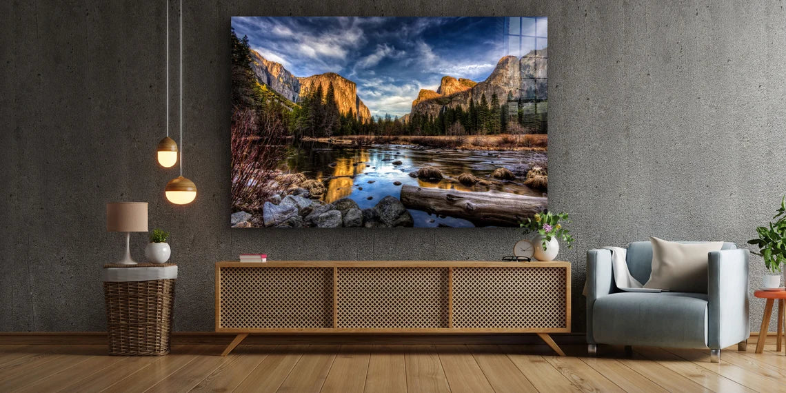 Mountain Lake Scenery UV Direct Aluminum Print Australian Made Quality