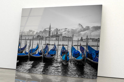 Gondolas Moored by Saint Mark Acrylic Glass Print Tempered Glass Wall Art 100% Made in Australia Ready to Hang