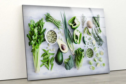 Green Fruits Vegetables UV Direct Aluminum Print Australian Made Quality