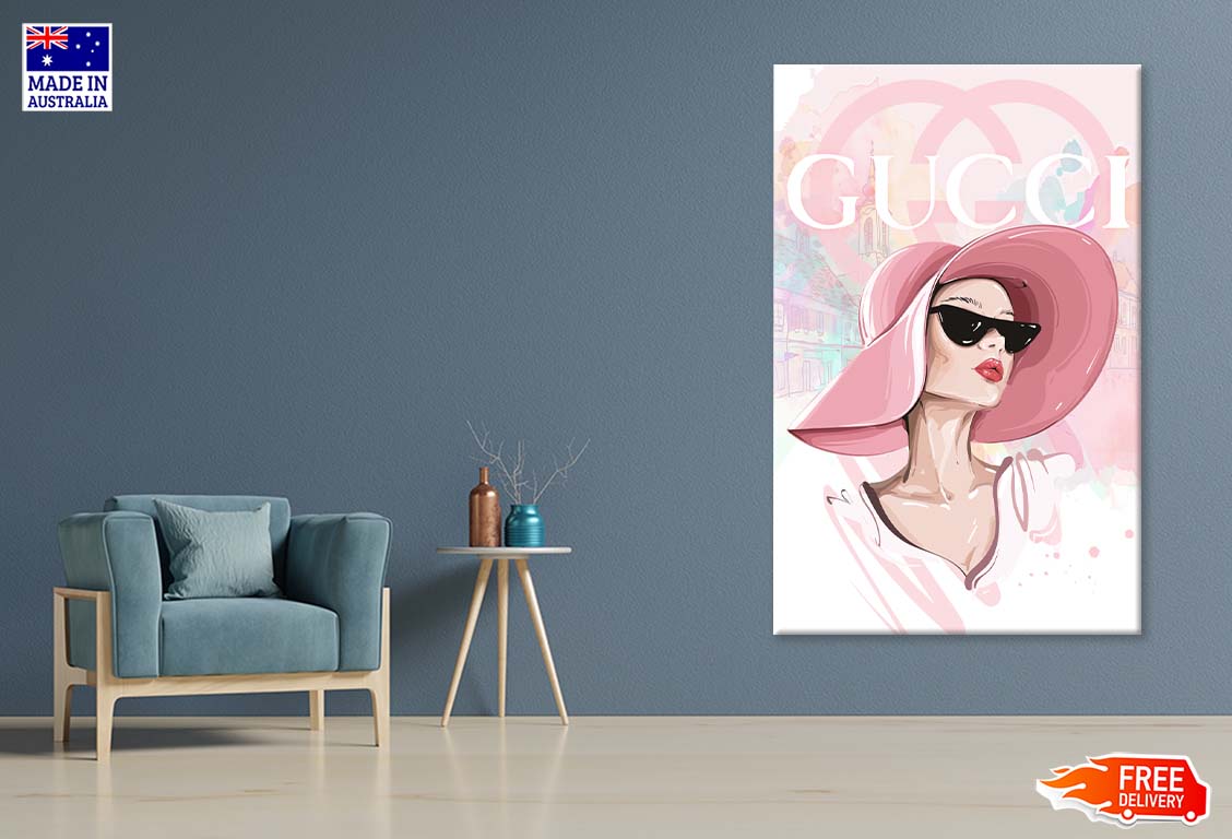 Lady With Pink Hat Fashion Store Art Print 100% Australian Made