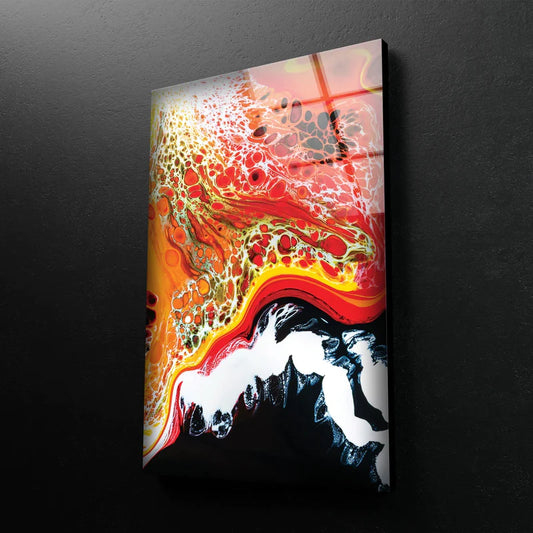 Red Black Yellow Paint UV Direct Aluminum Print Australian Made Quality