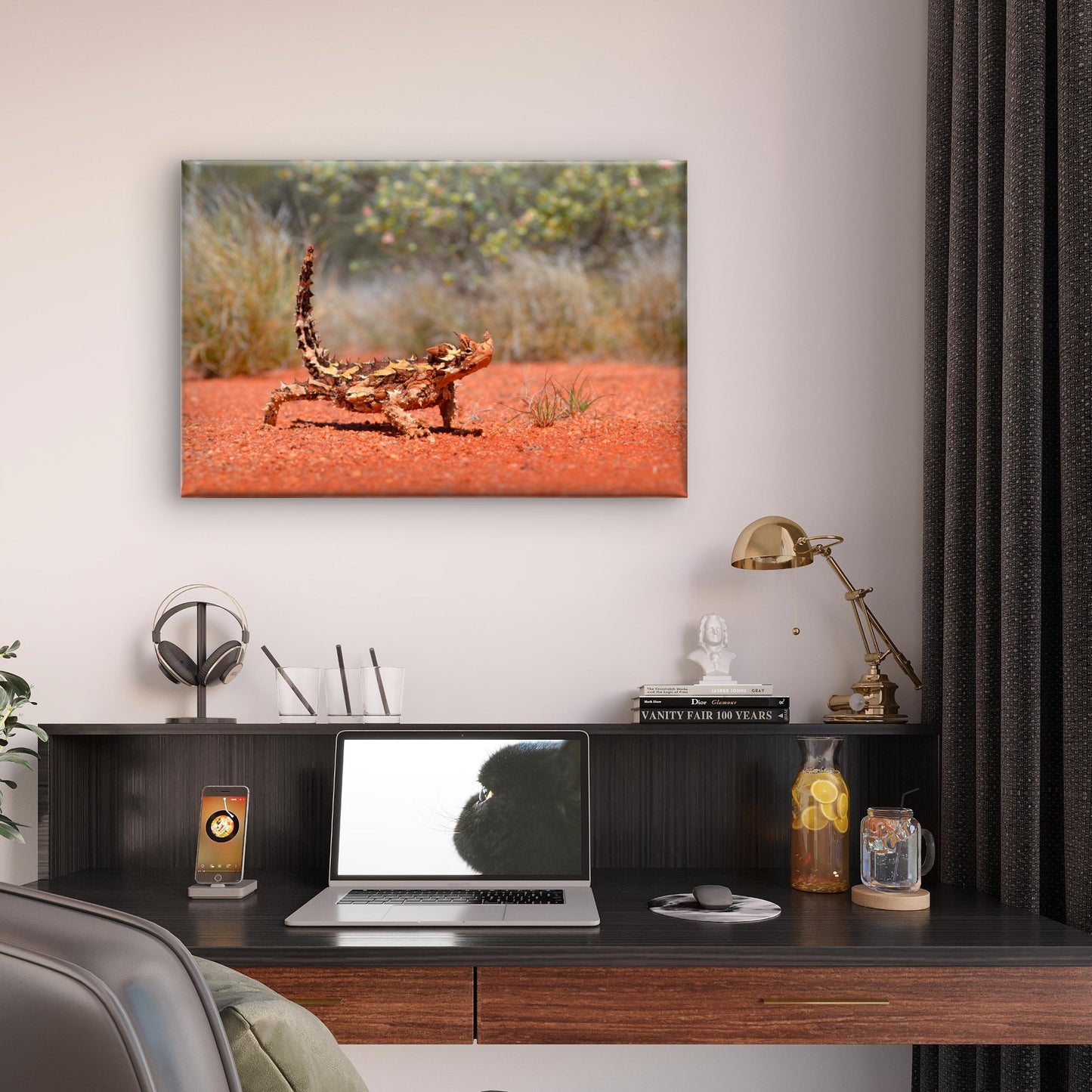 Australian Thorny Devil Lizard Wall Art Decor 100% Australian Made