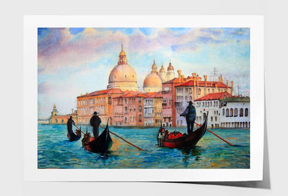 Painting Of Venice Italy Limited Edition High Quality Print Unframed Roll Canvas None