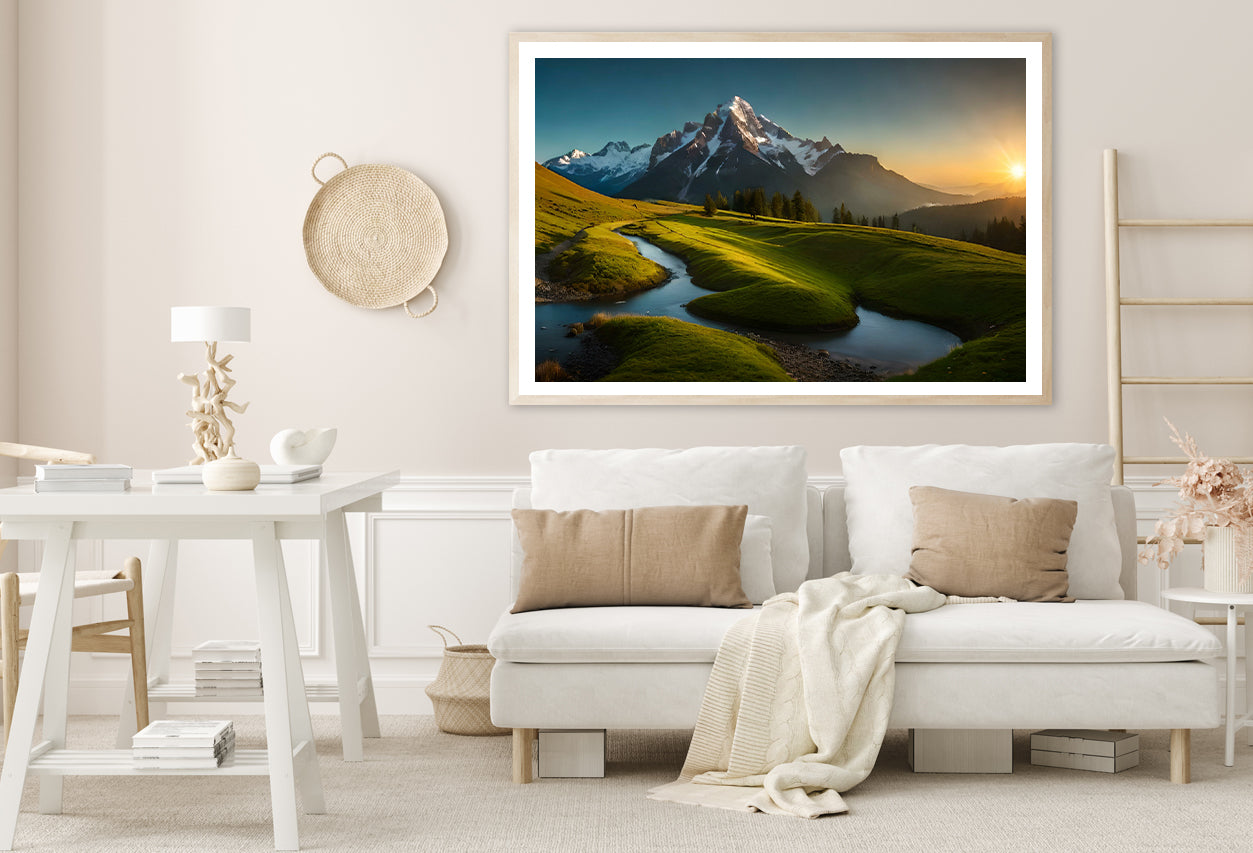 Sunrise over the Mountains Home Decor Premium Quality Poster Print Choose Your Sizes