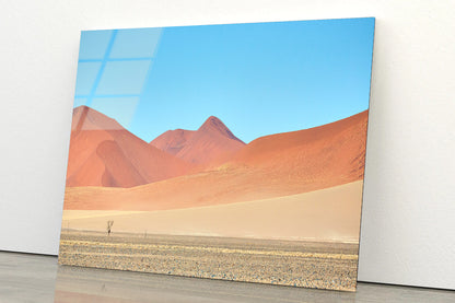 Hills, Sky in Namibia, Africa Acrylic Glass Print Tempered Glass Wall Art 100% Made in Australia Ready to Hang