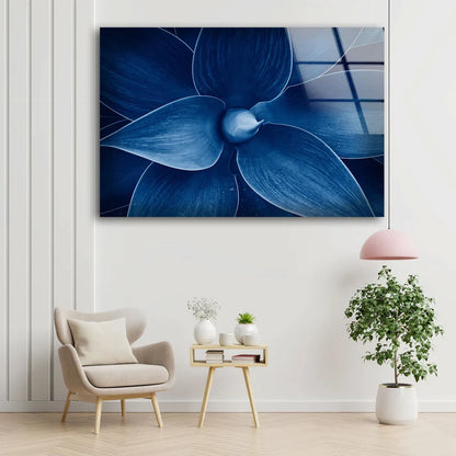 Blue Flower Closeup UV Direct Aluminum Print Australian Made Quality