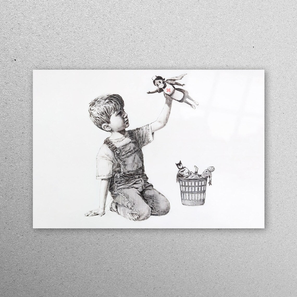 Banksy Nurse Acrylic Glass Print Tempered Glass Wall Art 100% Made in Australia Ready to Hang