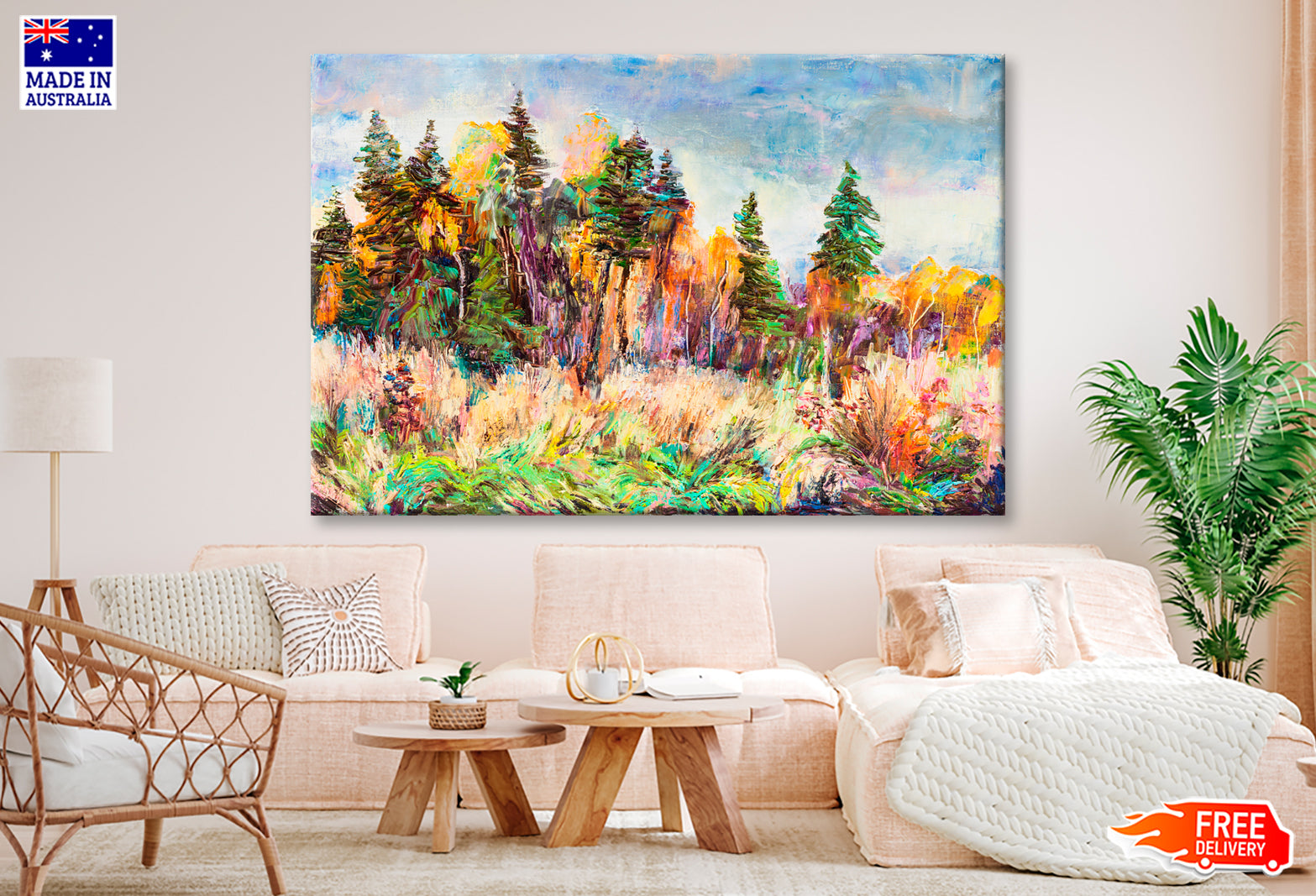 Forest in October Oil Painting Wall Art Limited Edition High Quality Print