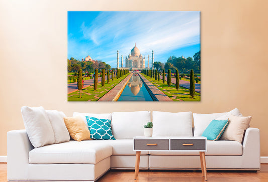 Taj Mahal Reflection in Water  Wall Art Decor 100% Australian Made