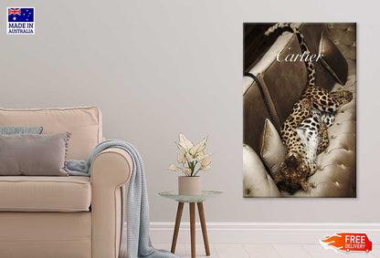 Bella Home Luxury Fashion Leopard Wall Art Print Canvas Ready to hang