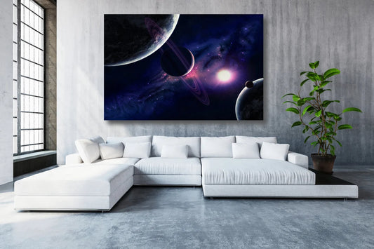 Space And Planets UV Direct Aluminum Print Australian Made Quality