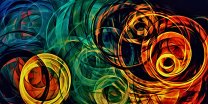 Vibrant Abstract Oil Swirls Wall Art Canvas Office Home Room Framed 120x60cm