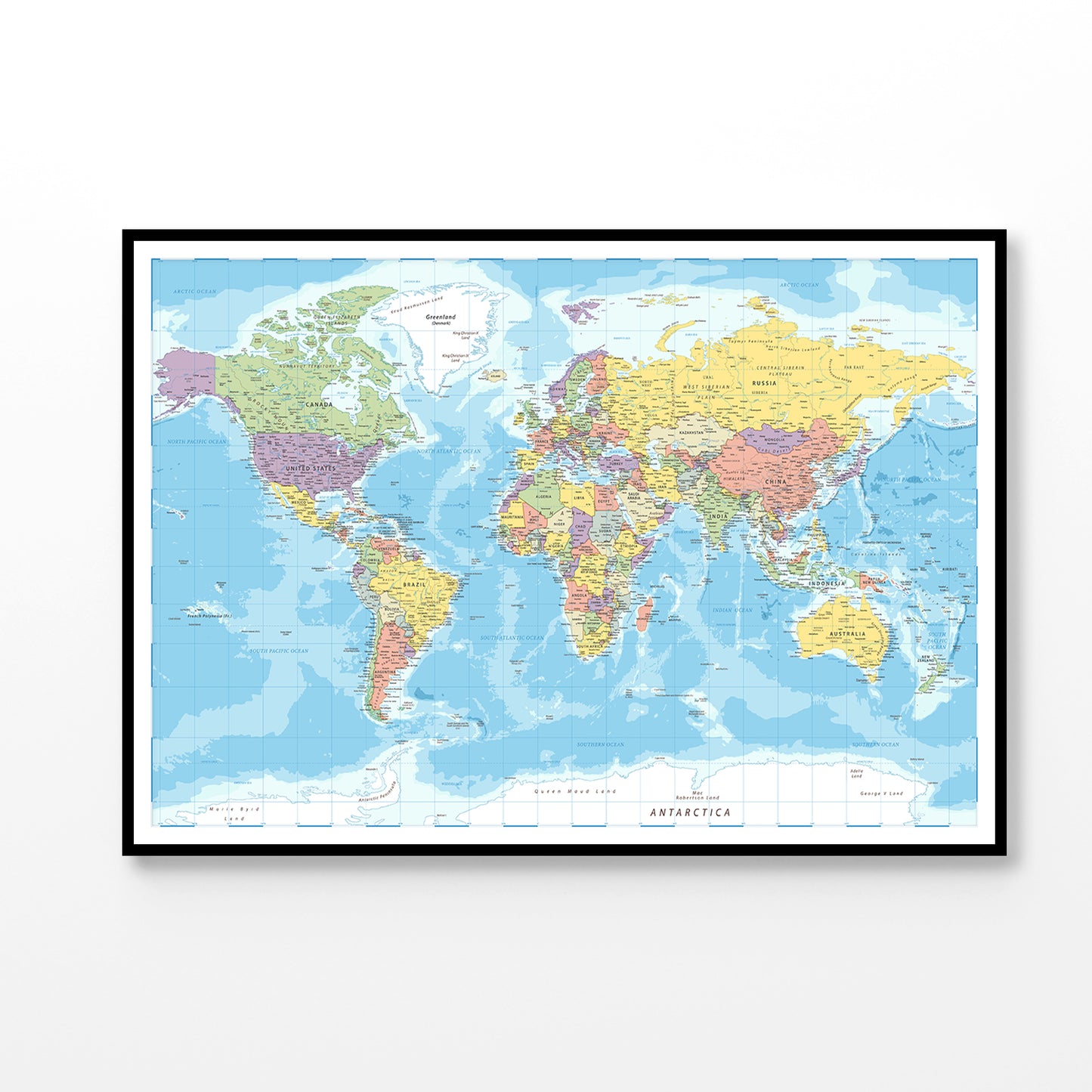 World Map Home Decor Premium Quality Poster Print Choose Your Sizes