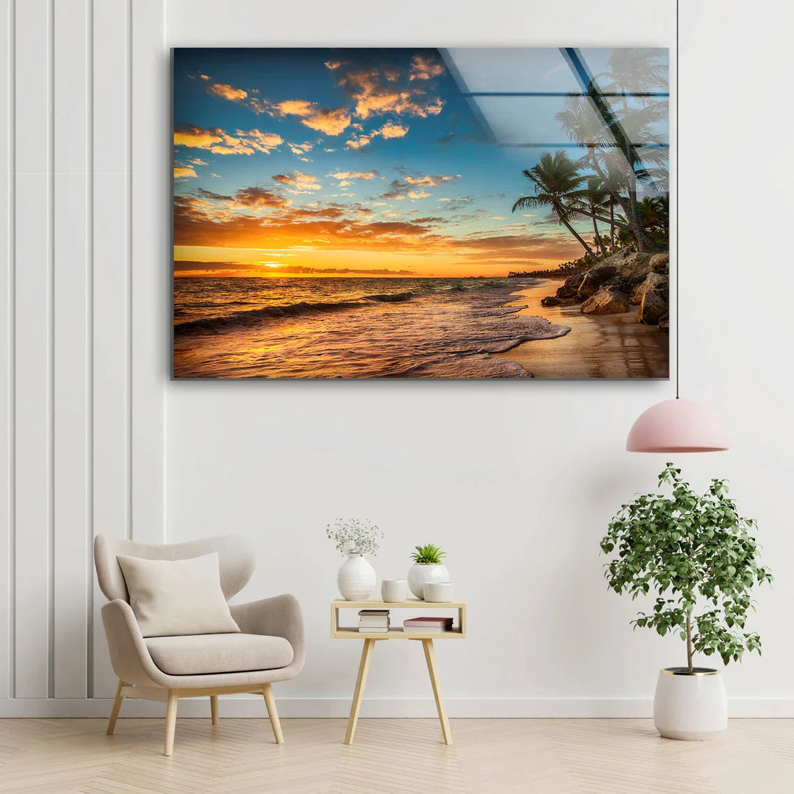 Beach Sunset Scenery UV Direct Aluminum Print Australian Made Quality