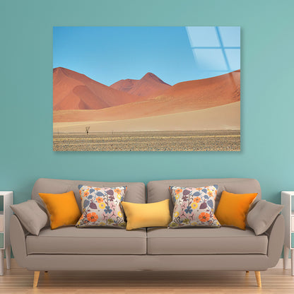 Hills, Sky in Namibia, Africa Acrylic Glass Print Tempered Glass Wall Art 100% Made in Australia Ready to Hang