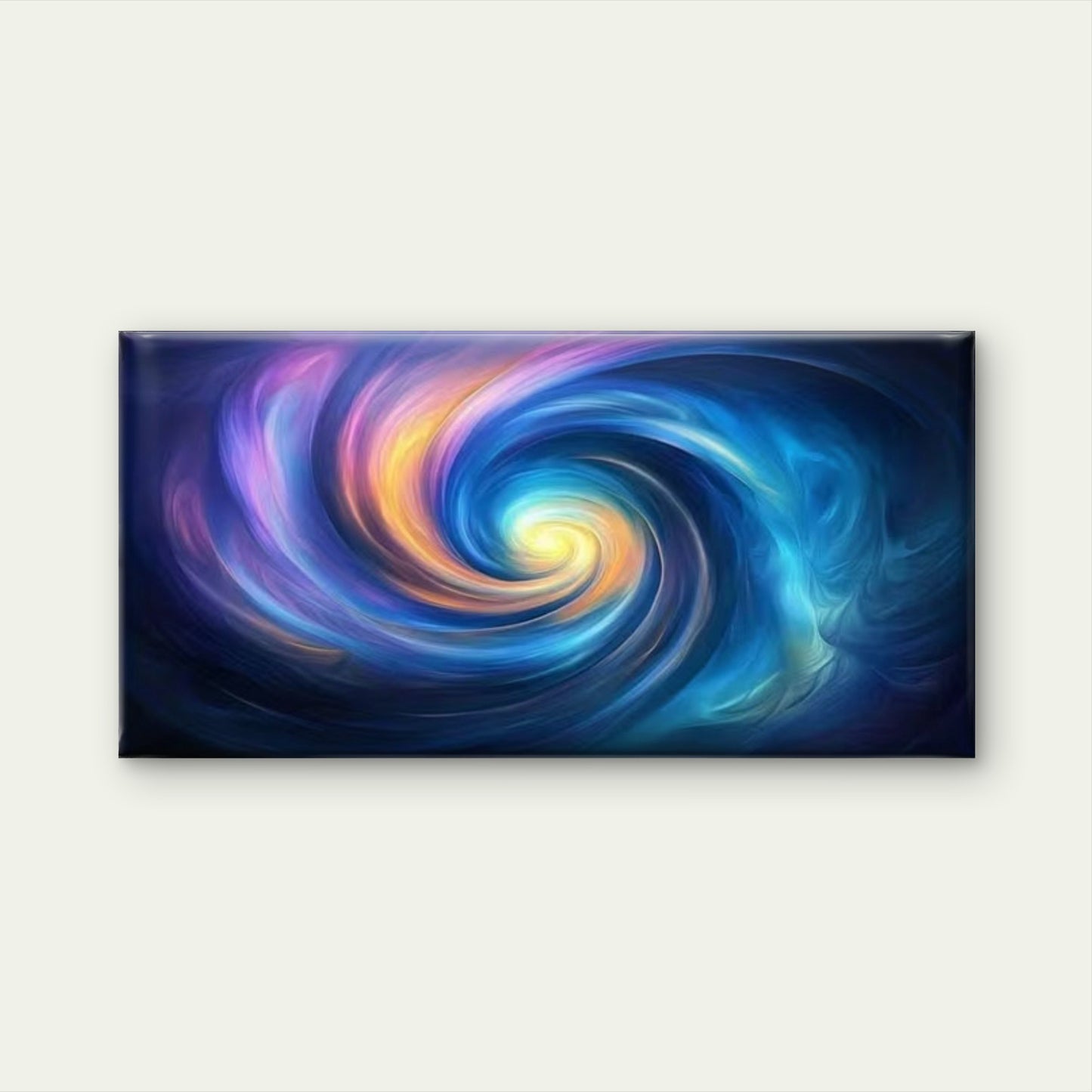 Swirling Sky Design Wall Art Canvas Office Home Room Framed 120x60cm