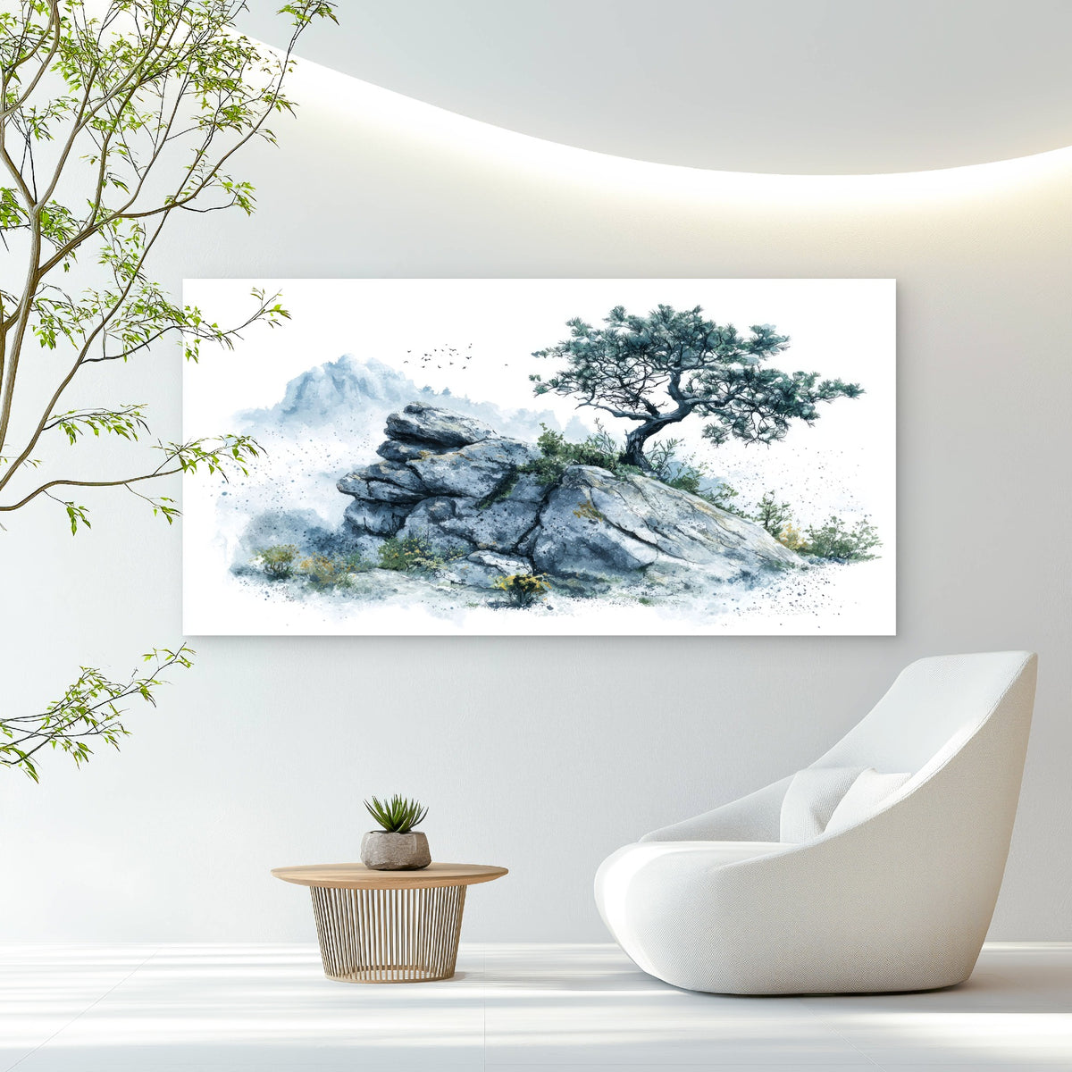 Nature's Resilience And Peace Wall Art Canvas Office Home Room Framed 120x60cm