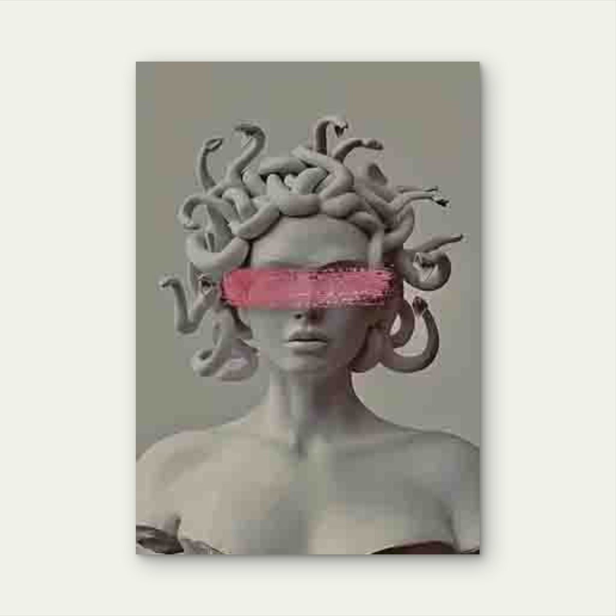 Medusa with Snakes Mythological Art 60x90cm Metal Print Ready to Hang