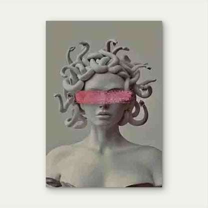 Medusa with Snakes Mythological Art 60x90cm Metal Print Ready to Hang