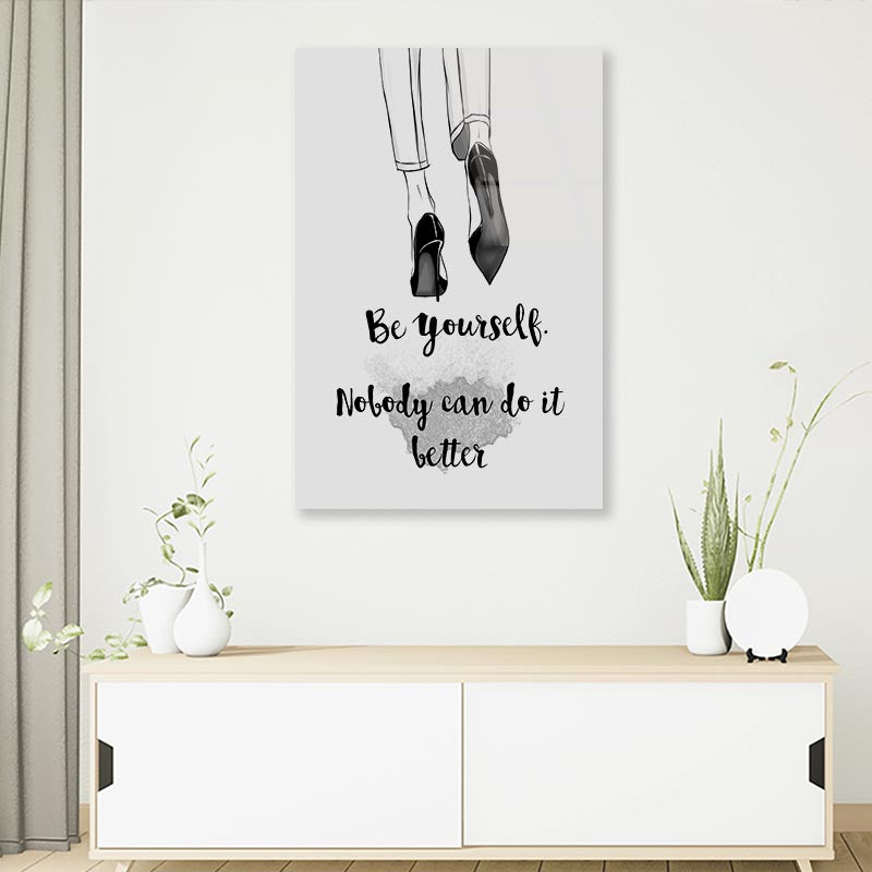 Be Yourself Quote 3D Design Acrylic Glass Print Tempered Glass Wall Art 100% Made in Australia Ready to Hang