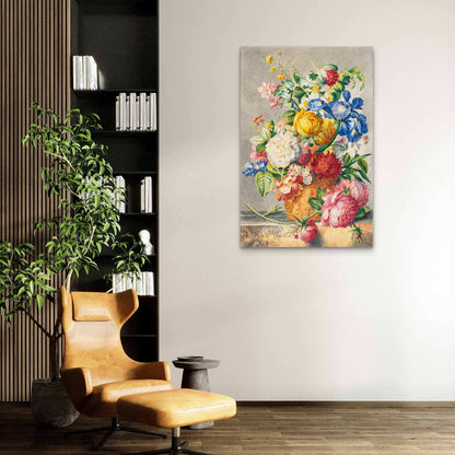 Floral Still Life Dutch Vintage Painting 40x60cm Metal Print Ready to Hang
