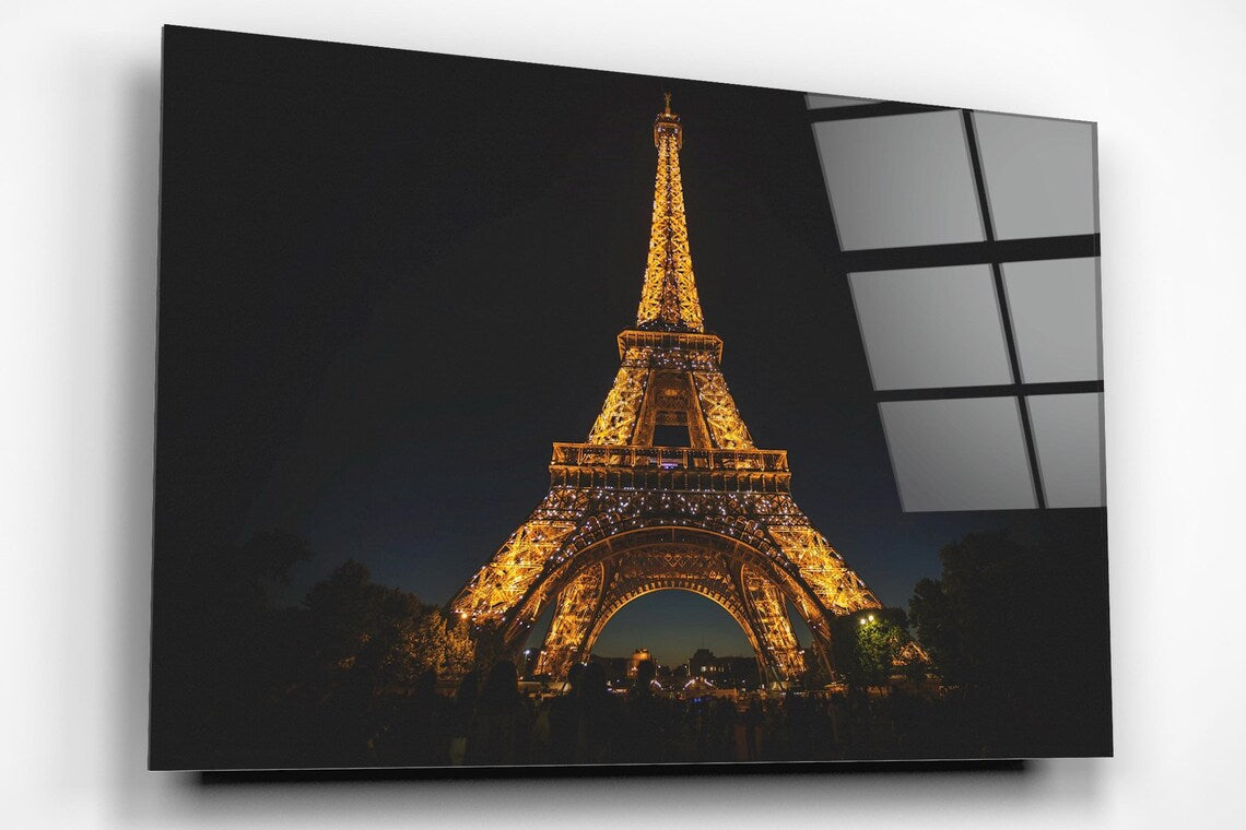 Paris Eiffel Tower Acrylic Glass Print Tempered Glass Wall Art 100% Made in Australia Ready to Hang