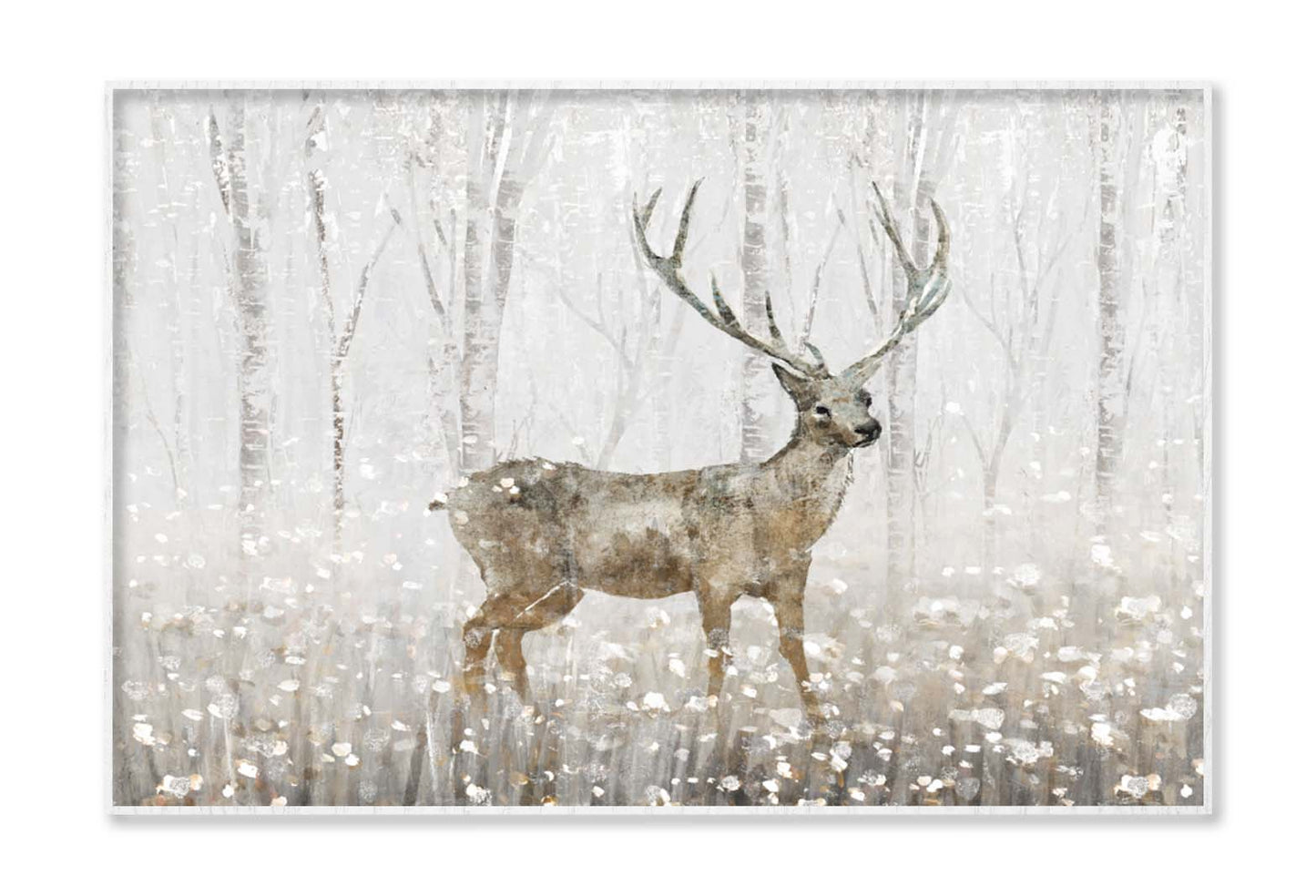 Deer Abstract Oil Painting Wall Art Limited Edition High Quality Print