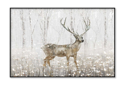 Deer Abstract Oil Painting Wall Art Limited Edition High Quality Print