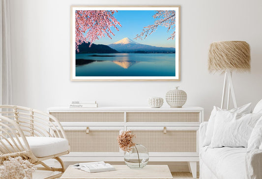 Mountain Fuji In Autumn and Clear Sky in Japan Home Decor Premium Quality Poster Print Choose Your Sizes