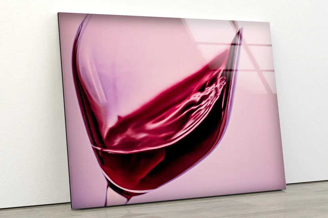 Wine Glass Closeup UV Direct Aluminum Print Australian Made Quality