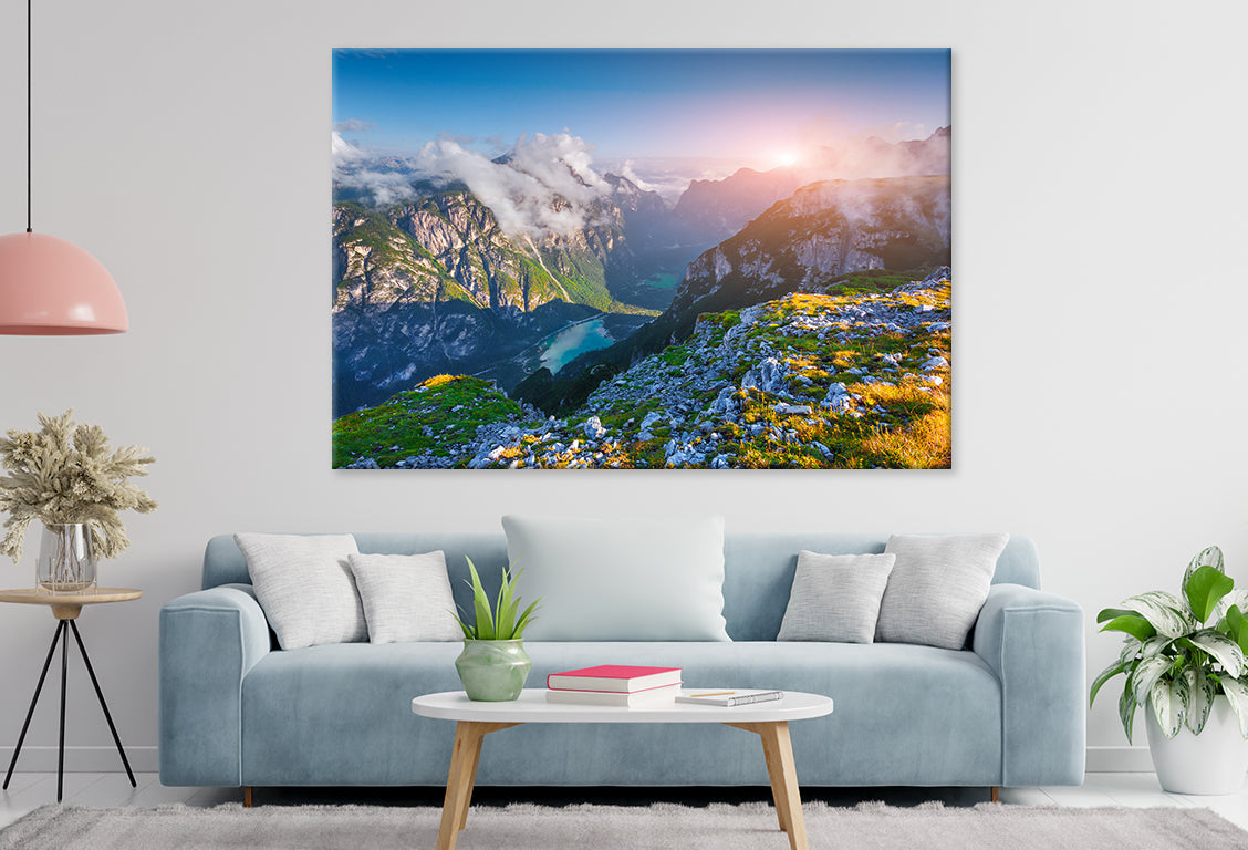 Lake Landro in Morning Mist, Italy  Wall Art Decor 100% Australian Made