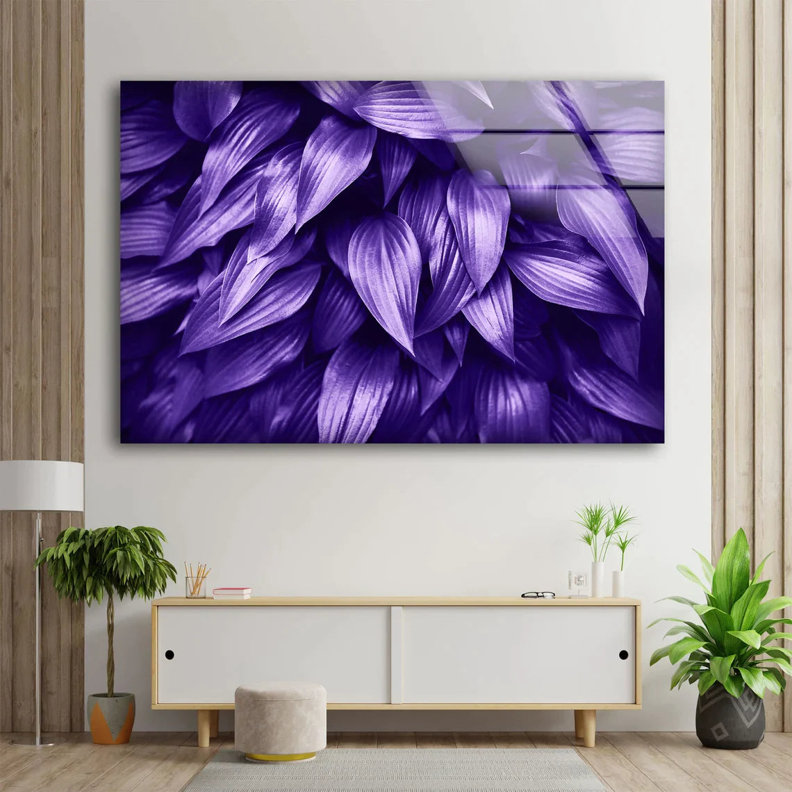 Purple Leaves Closeup UV Direct Aluminum Print Australian Made Quality