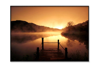 Morning Fog Over Scenery Lake at Urban Village Home Decor Premium Quality Poster Print Choose Your Sizes