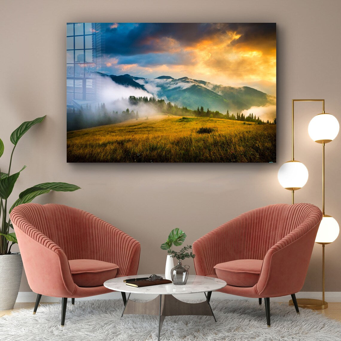 Misty Mountains Clouds UV Direct Aluminum Print Australian Made Quality