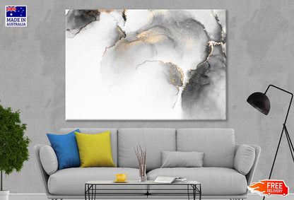 Black Gold Abstract Background Print 100% Australian Made