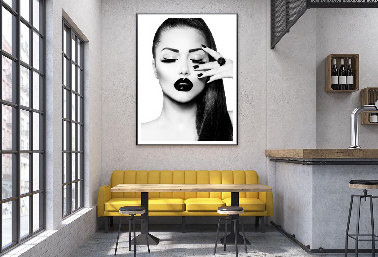 B&W Fashion Girl Design Home Decor Premium Quality Poster Print Choose Your Sizes