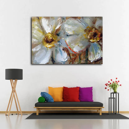 Flowers Oil Painting UV Direct Aluminum Print Australian Made Quality