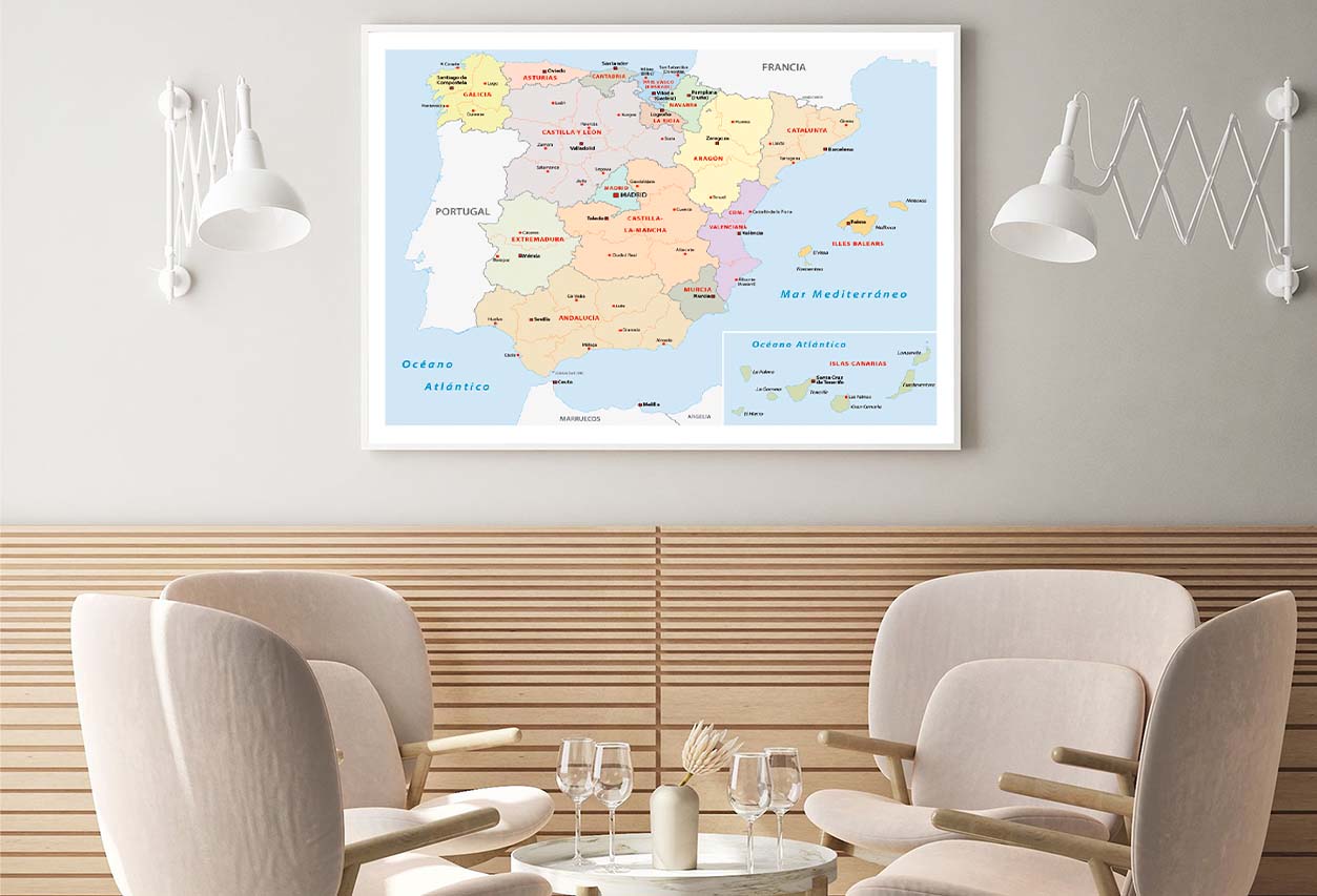 Autonomous Communities of Spain Home Decor Premium Quality Poster Print Choose Your Sizes