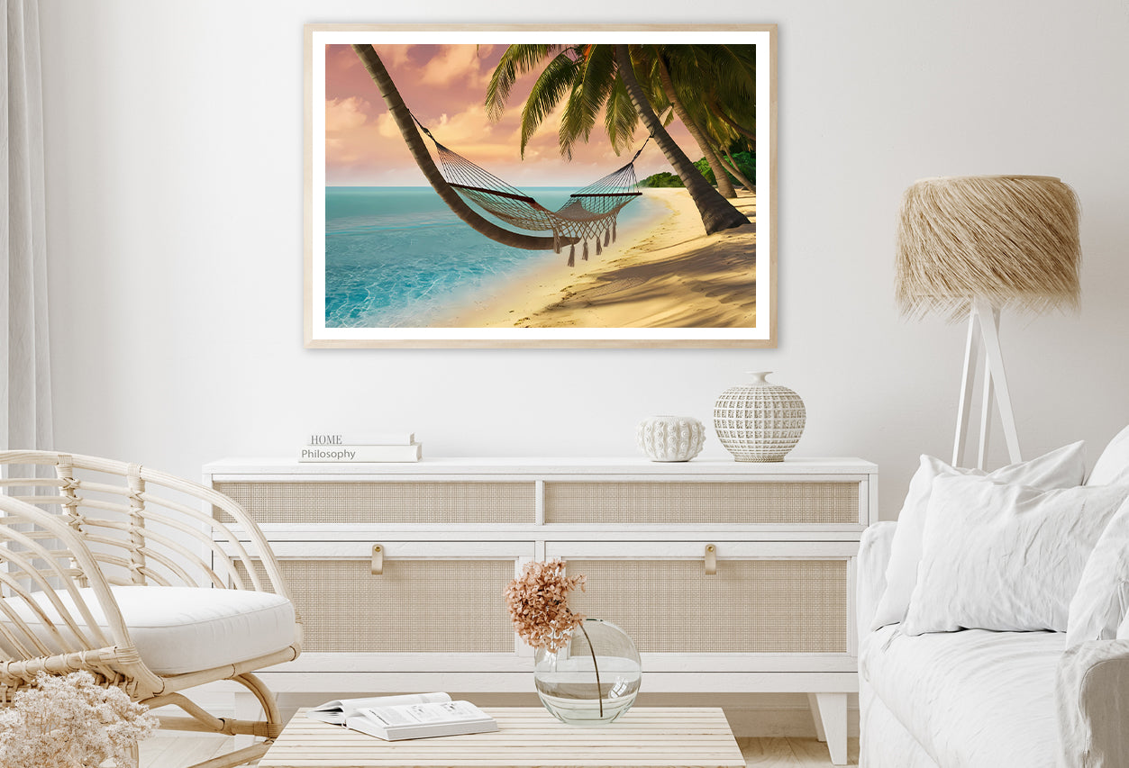 Hammock on the Beach Home Decor Premium Quality Poster Print Choose Your Sizes