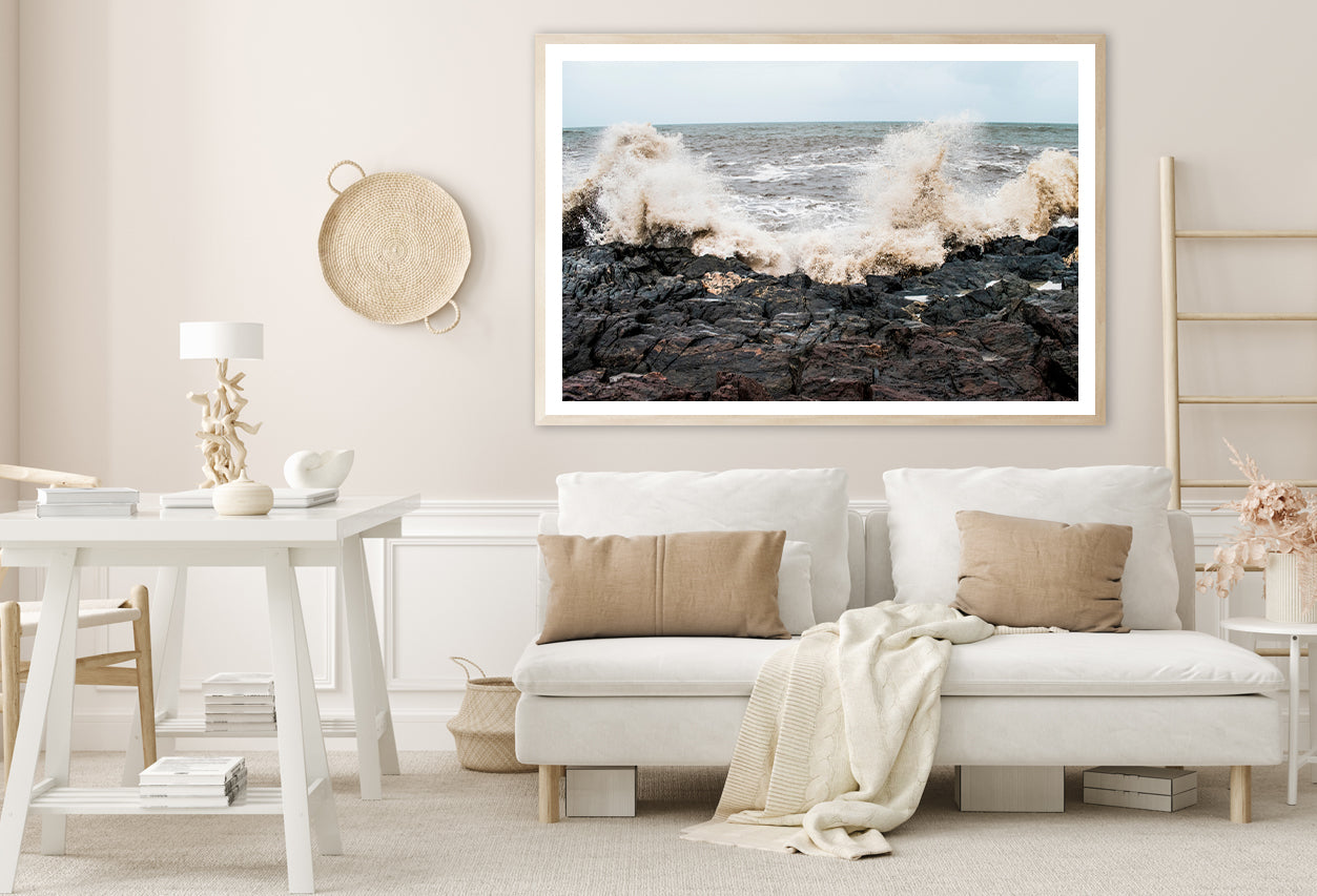 Waves Beach Side View Home Decor Premium Quality Poster Print Choose Your Sizes