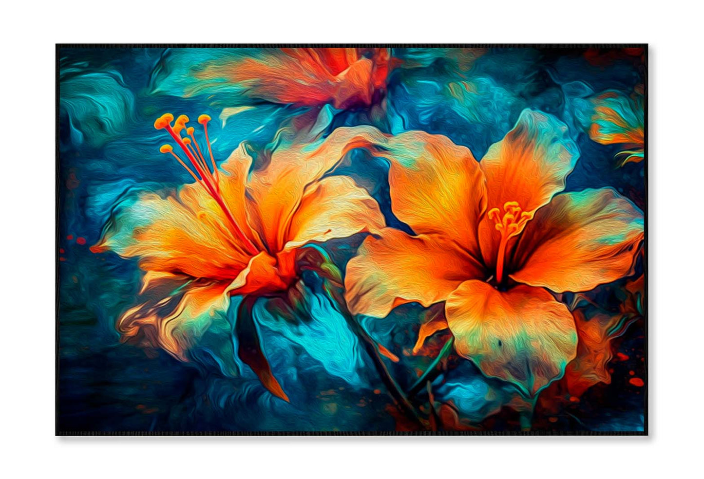 Abstract Flowers Oil Painting Wall Art Limited Edition High Quality Print