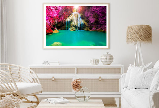 Wonderful Waterfall with Colorful Tree in Thailand Home Decor Premium Quality Poster Print Choose Your Sizes