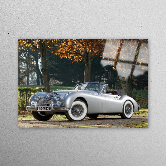 Jaguar Retro Car Wall Art Acrylic Glass Print Tempered Glass Wall Art 100% Made in Australia Ready to Hang