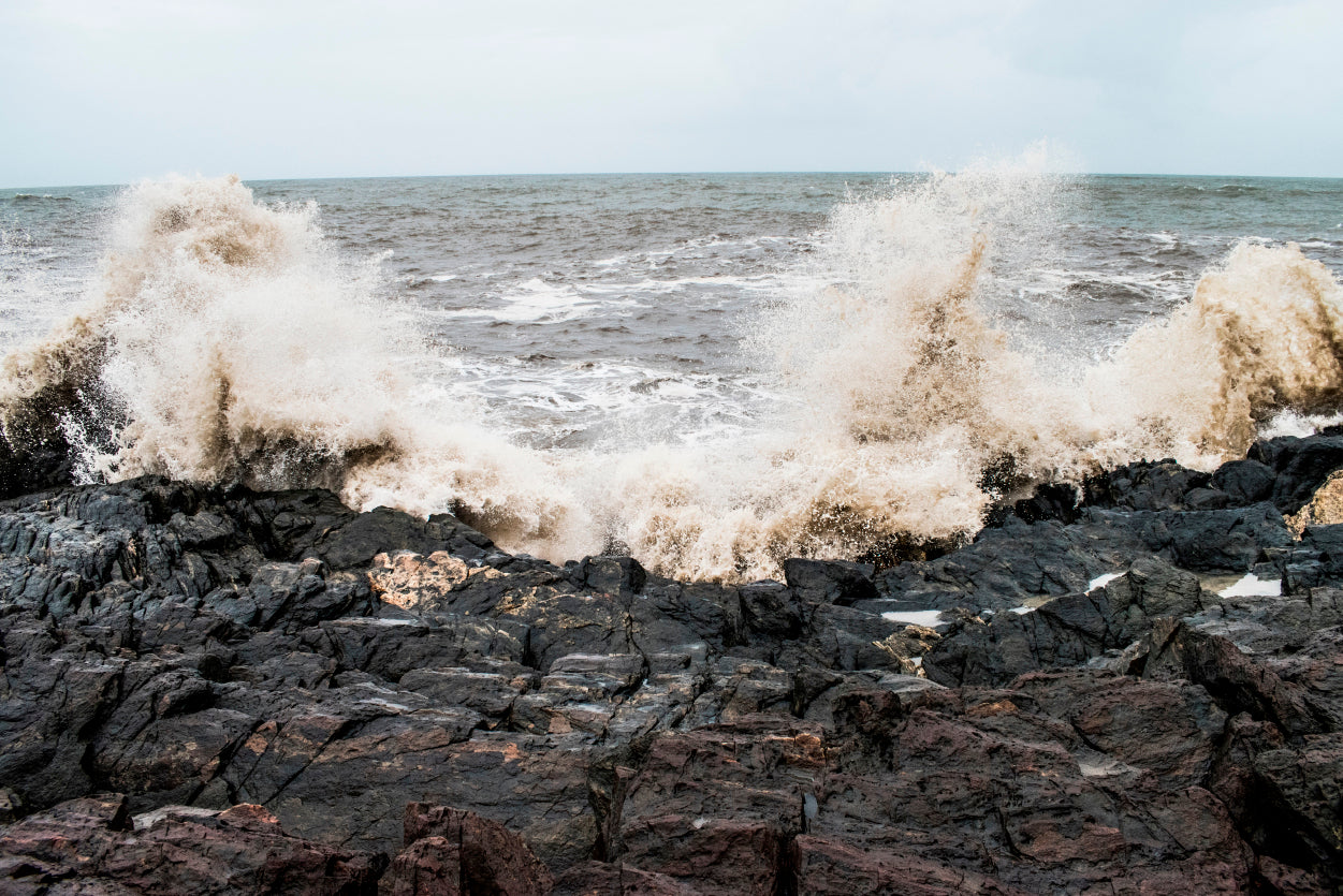 Waves Beach Side View Home Decor Premium Quality Poster Print Choose Your Sizes